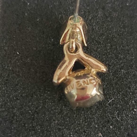 Givenchy Gold Tone Champagne Glass Crystal Drop Earrings Post Back Closure Small - Picture 4 of 6